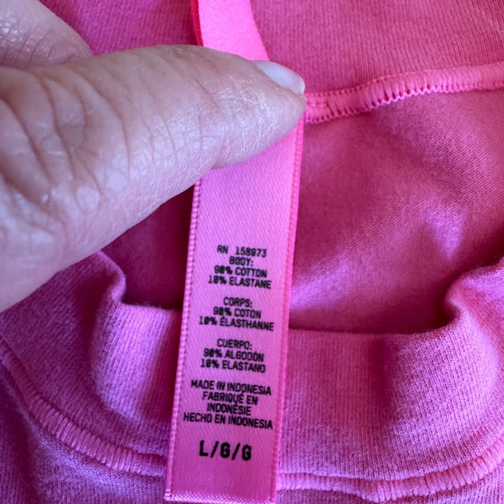 Skims mock neck tank bubblegum pink size L - Picture 9 of 9